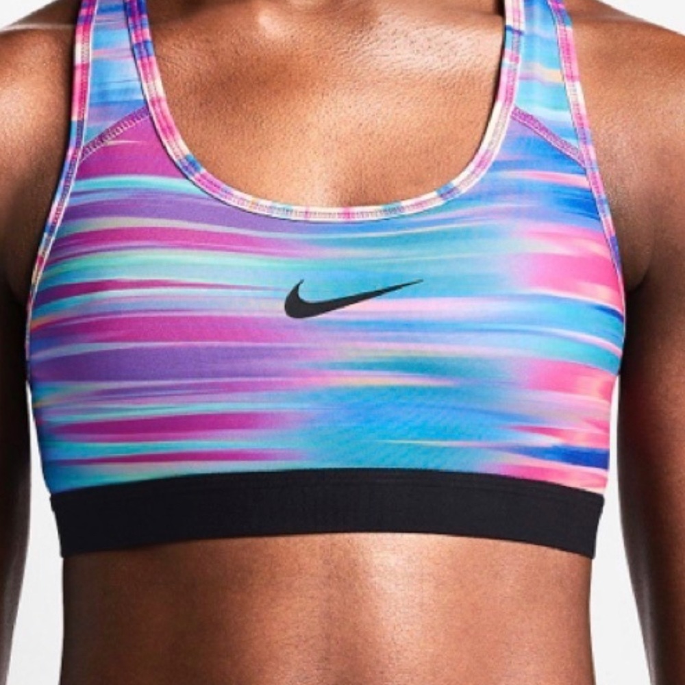 Nike Pro Classic Swift Blue Fuchsia Pink Sports Bra